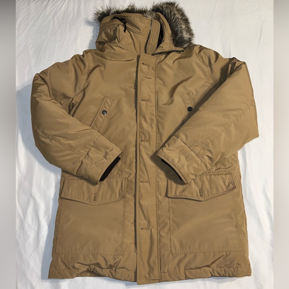 Michael Kors Mens Large Fur Snow Winter Long Heavy Coat Jacket